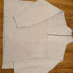 St. John's Bay Off-White Cowl Neck Sweater